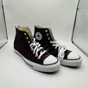 Converse High-Tops with Black and Red Stripes